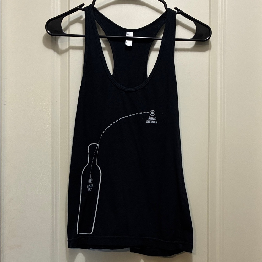 Black Absolut Vodka size small Tank Top Austin TX to Ahus Sweden